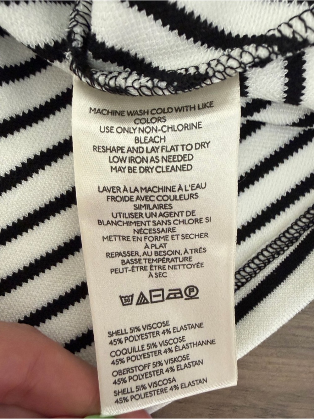 Maeve Anthropologie Black White Twist Stripe Halter Top Size Medium - Picture 7 of 8